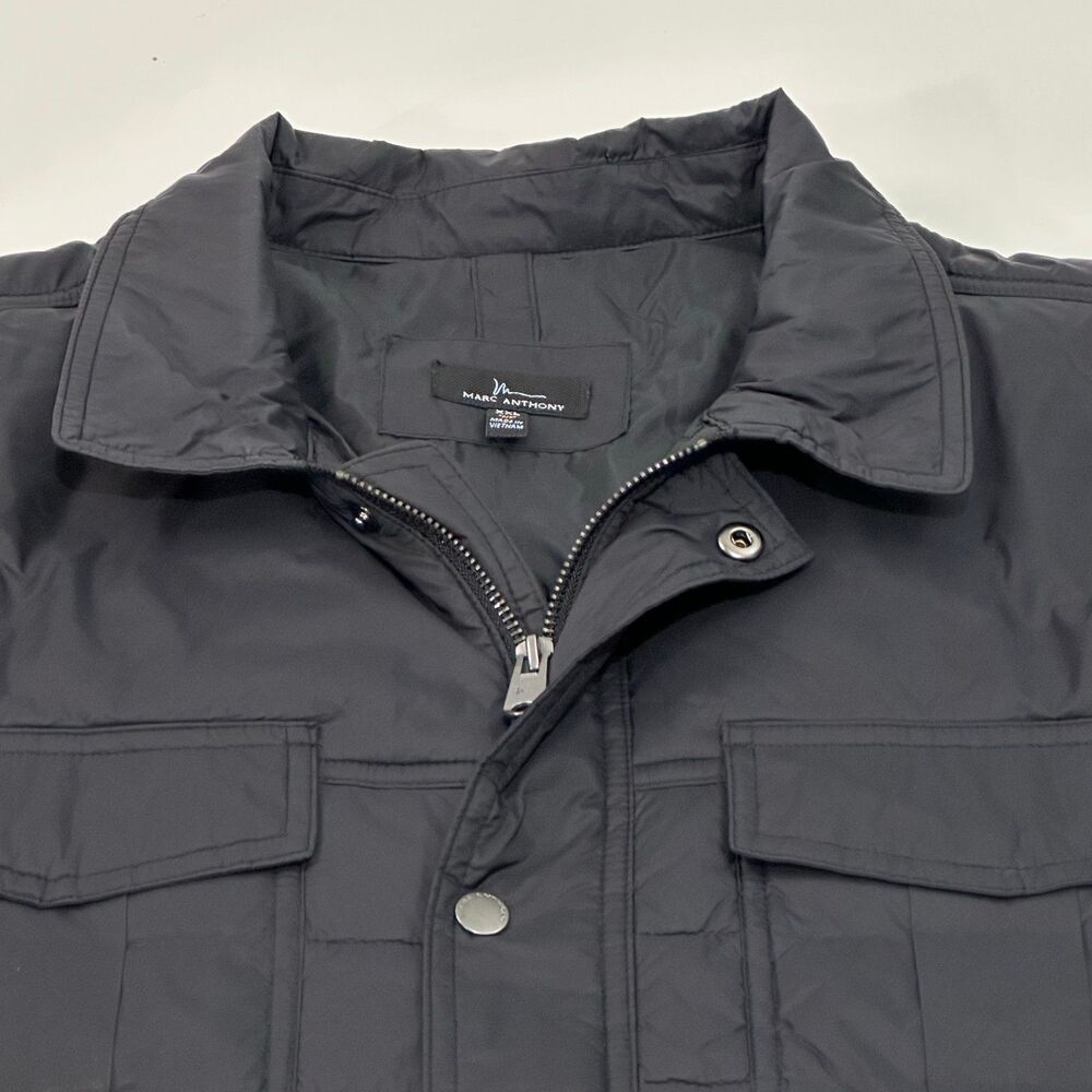 Marc Anthony Men's Quilted Puffer Jacket Black Size 2XL